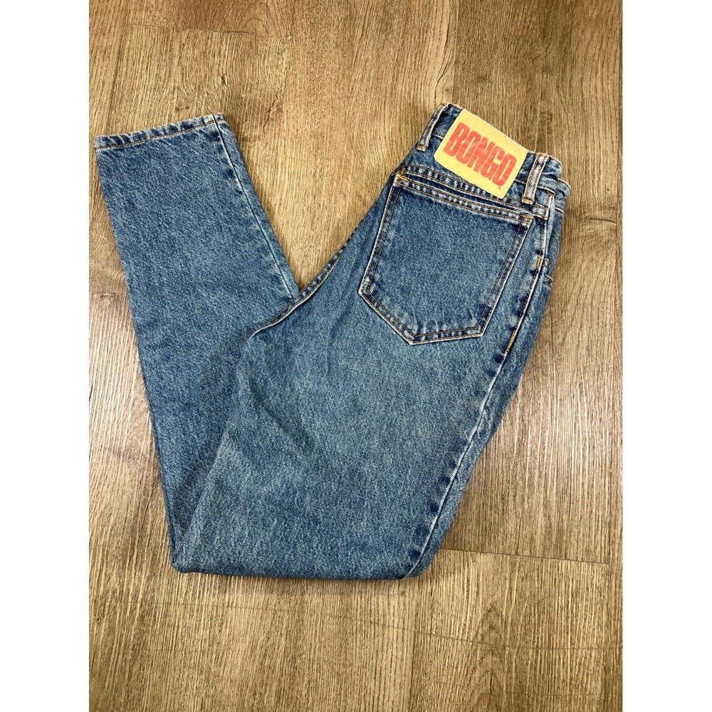 Vintage Bongo Gene Montesano High Waisted Mom Jeans Button Fly Blue Size 7 USA
